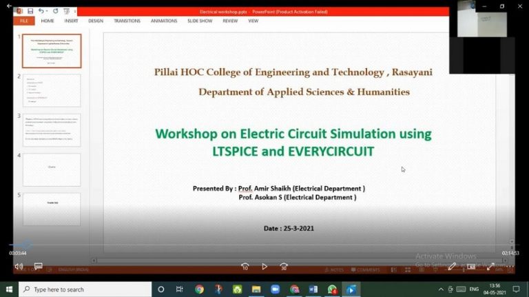 Workshop on “Electric Circuit Simulation using LTSPICE and Every ...