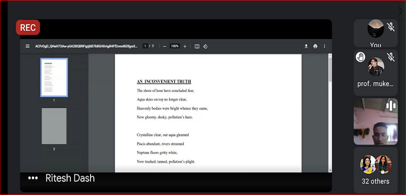 Virtual Open Mic event on Climate Change (8)